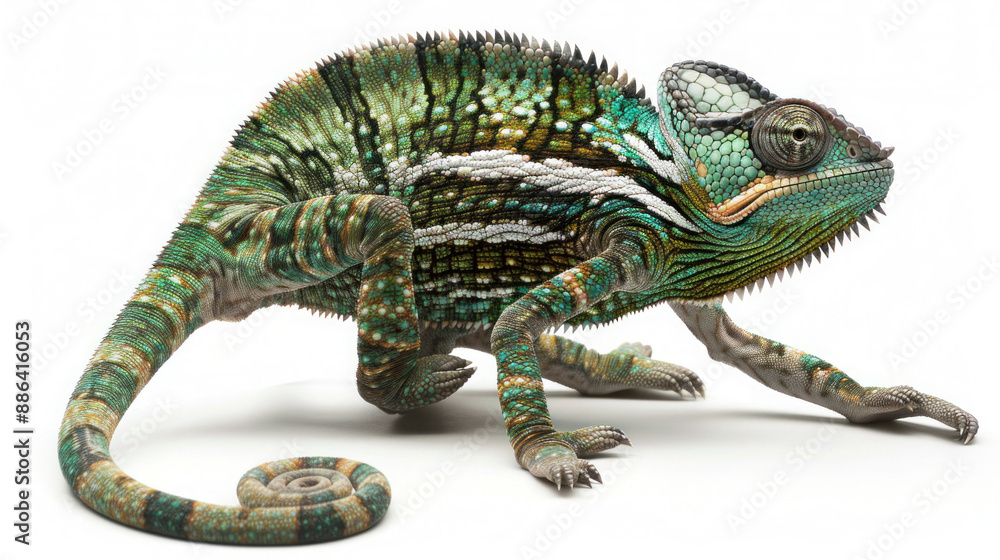 Obraz premium chameleon on a white background