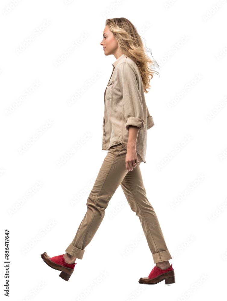 a woman walking in transparent background a woman walking in transparent background