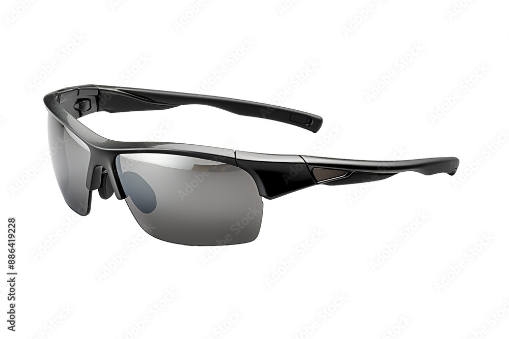 Stylish Black Sunglasses With Blue Mirrored Lenses for Active Individuals on a White or Clear Surface PNG Transparent Background Stylish Black Sunglasses With Blue Mirrored Lenses for Active Individuals on a White or Clear Surface PNG Transparent Background