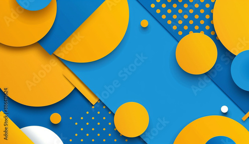 Background with geometric shapes for business presentation, flat design style, vector graphics