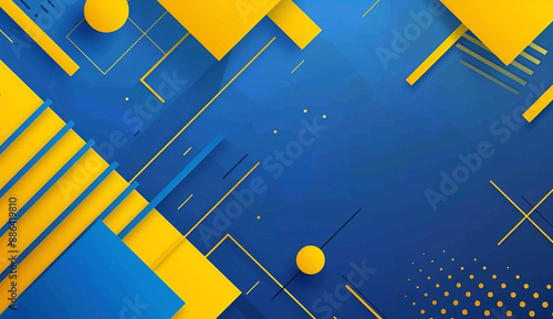 Background with geometric shapes for business presentation, flat design style, vector graphics