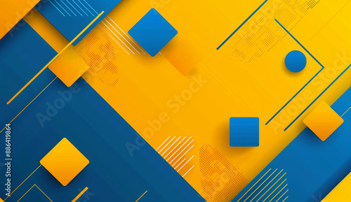 Background with geometric shapes for business presentation, flat design style, vector graphics