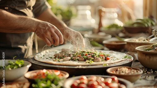 A traditional Turkish kitchen, where experienced chefs prepare kebabs using time-honored techniques and secret recipes.