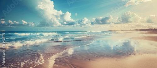 Scenic ocean beach captured...