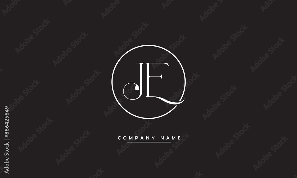 JE, EJ, J, E Abstract Letters Logo Monogram JE, EJ, J, E Abstract Letters Logo Monogram