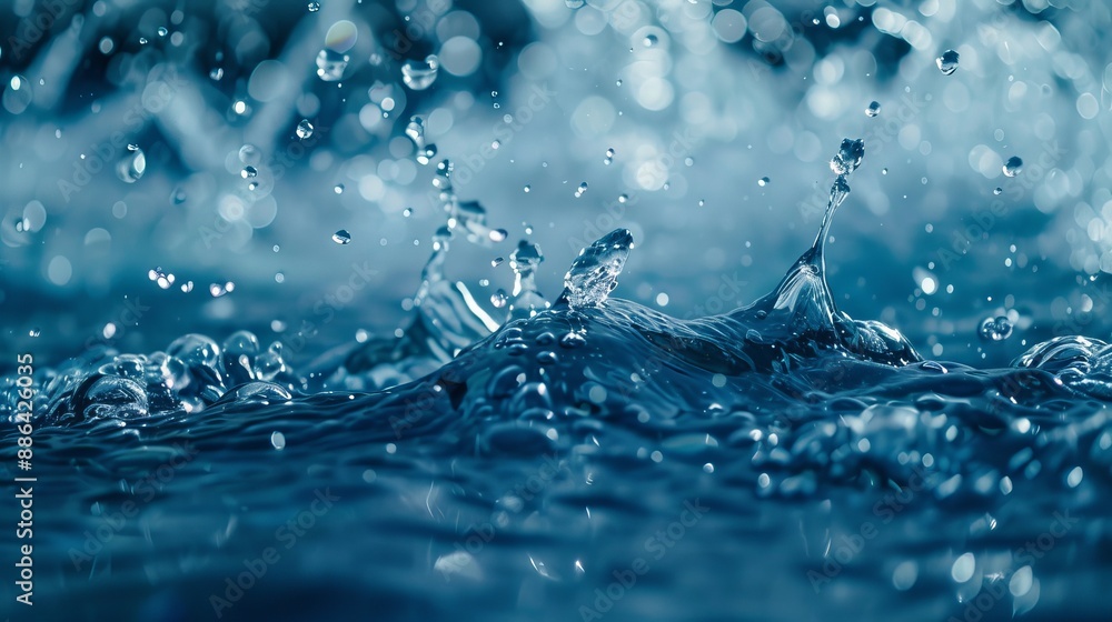 Blue water splashed in a swimming pool, ideal for graphic design. Abstract surface of blue water in the ocean, perfect for background use. Blue water splashed in a swimming pool, ideal for graphic design. Abstract surface of blue water in the ocean, perfect for background use.