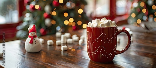 Christmas themed red mug wi...