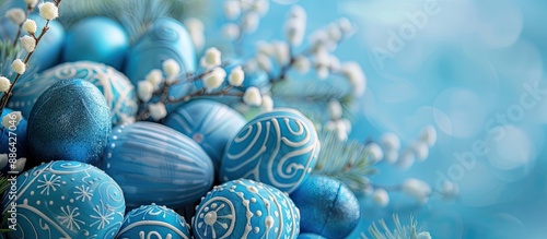 Blue Easter eggs on holiday...