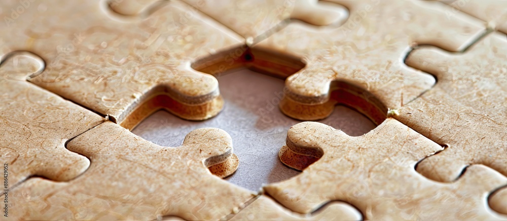 The final jigsaw puzzle piece with a blank copy space image The final jigsaw puzzle piece with a blank copy space image