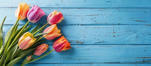 Tulip bouquet displayed on ...