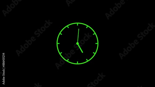 Wallpaper Mural Clock icon with moving arrows .Clock Animation Video. Torontodigital.ca