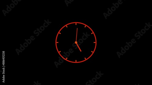 Wallpaper Mural Clock icon with moving arrows .Clock Animation Video. Torontodigital.ca