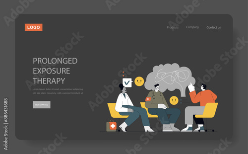 PTSD Prevention in First Responders. Flat Vector Illustration