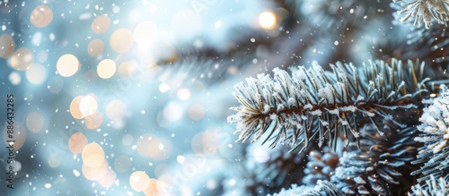 Winter themed background fo...