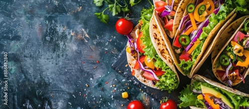 Vegetarian tacos and burrit...