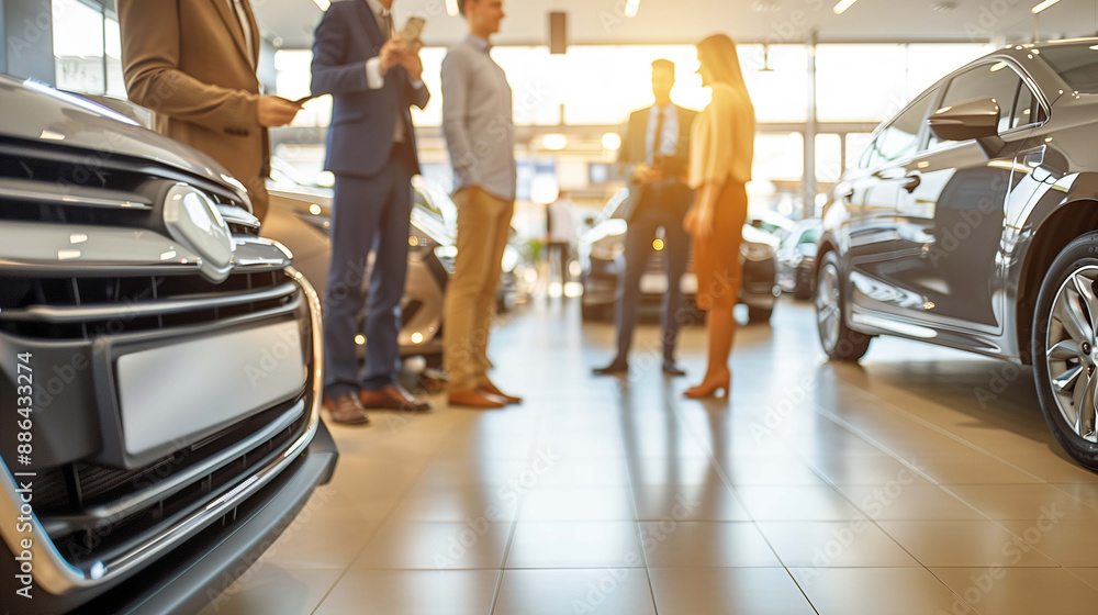 Obraz premium Negotiation for the car sale went without a hitch