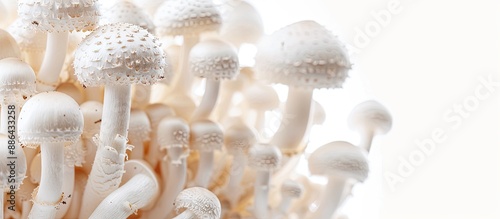Lots of white mushrooms dis...