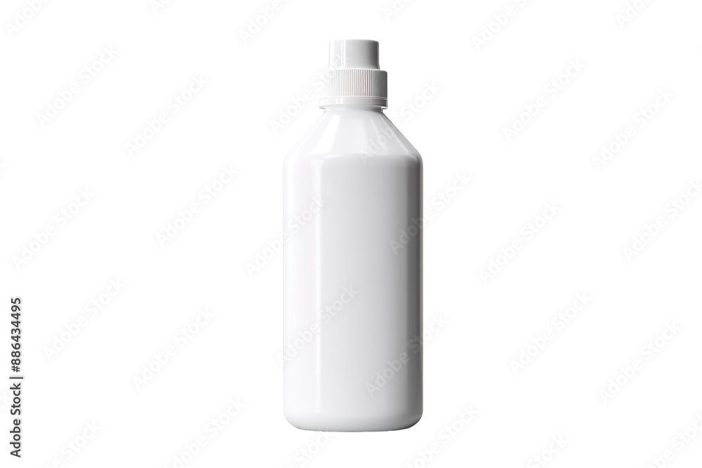 A White Plastic Bottle With a Simple Spray Top on a White or Clear Surface PNG Transparent Background A White Plastic Bottle With a Simple Spray Top on a White or Clear Surface PNG Transparent Background