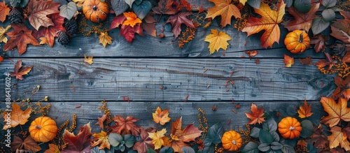 Top view of rustic wooden s...
