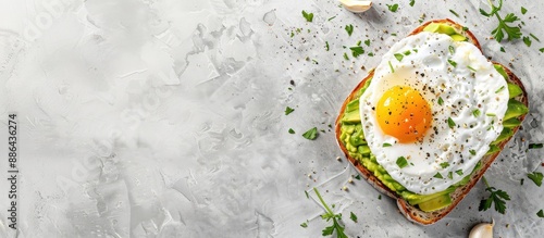 Vegetarian avocado toast wi...