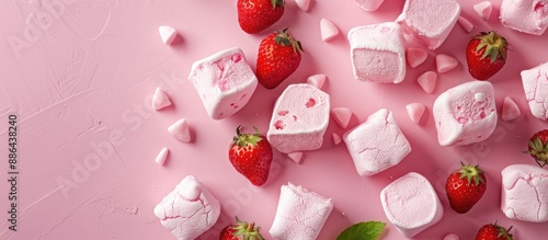 Pink homemade marshmallows ...
