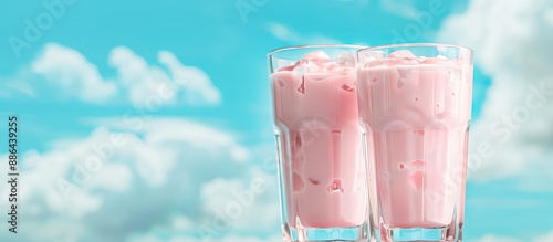Double glass cup filled wit...