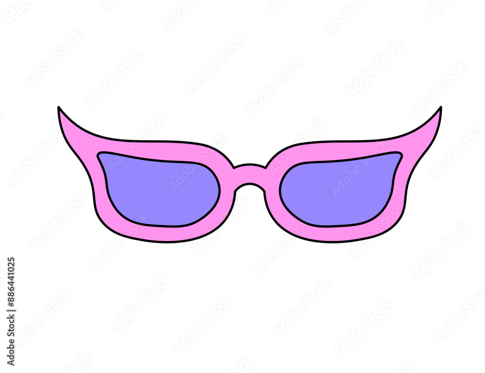 Fototapeta premium isolated colored sunglasses icon on the theme of summer and vacation. design for logo sticker print poster