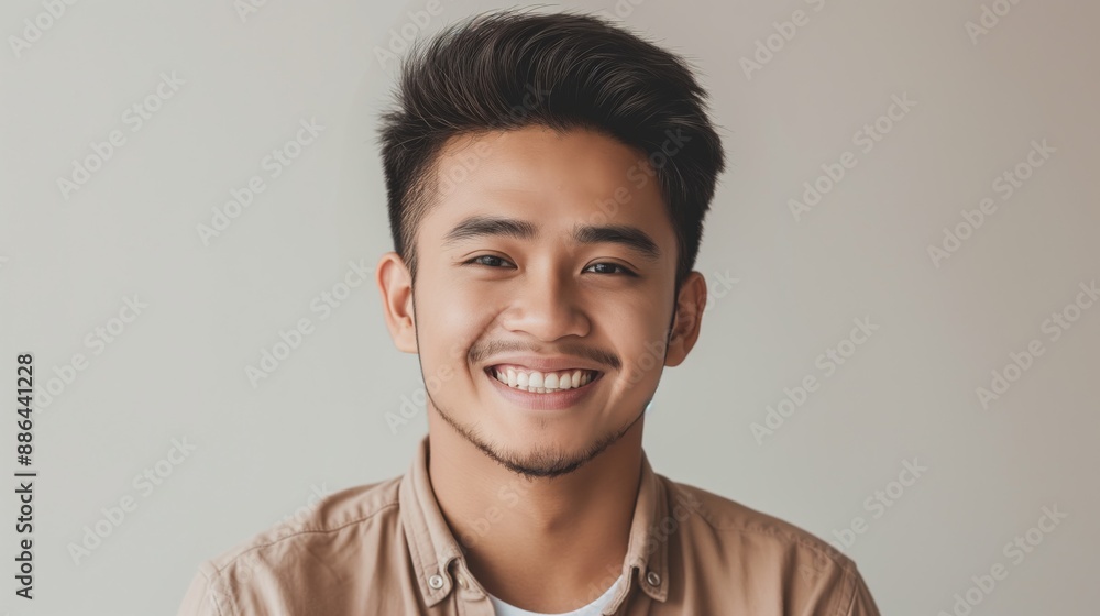 Smiling Filipino Young Man, Perfect for Social Media, Portrait Photography, and Marketing Materials Smiling Filipino Young Man, Perfect for Social Media, Portrait Photography, and Marketing Materials