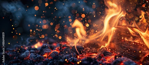 Christmas fire spark with c...