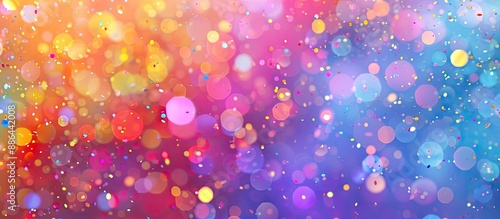 Vibrant confetti scattered ...