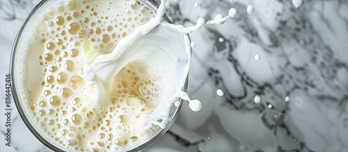 Close up of milk being pour...