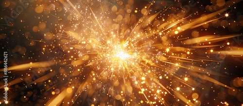 Gleaming golden sparkler ag...