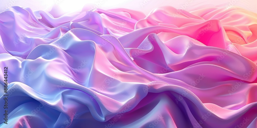 Fototapeta premium Abstract Flowing Fabric - Pink and Purple Swirls
