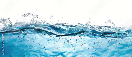 A bright vibrant blue water...