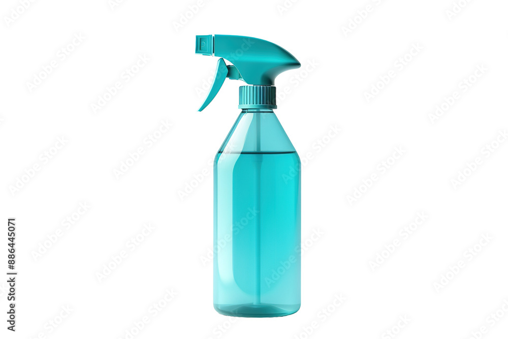 A Teal Spray Bottle of Cleanliness and Freshness on a White or Clear Surface PNG Transparent Background A Teal Spray Bottle of Cleanliness and Freshness on a White or Clear Surface PNG Transparent Background