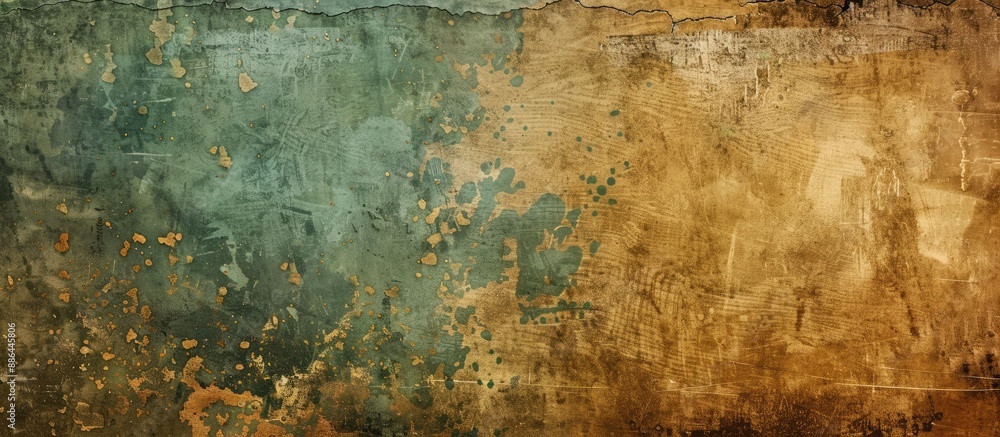Dirty grunge texture on brown and green background canvas featuring copy space image Dirty grunge texture on brown and green background canvas featuring copy space image