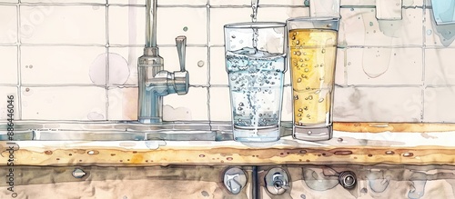 Drawing a glass of water sh...