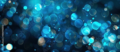 A blue blurred bokeh effect...