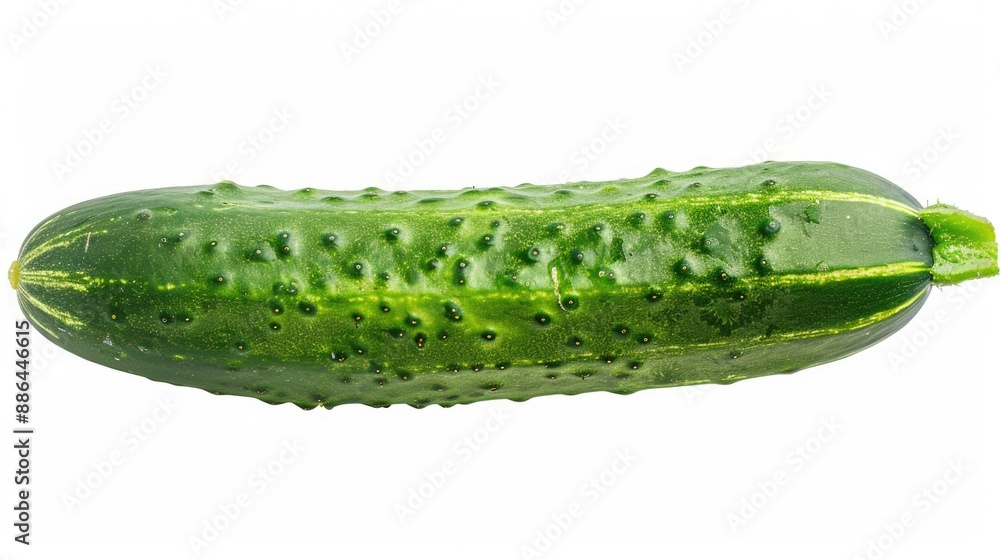 Cucumber. Ripe Green Cucumber Isolated on White Background Cucumber. Ripe Green Cucumber Isolated on White Background