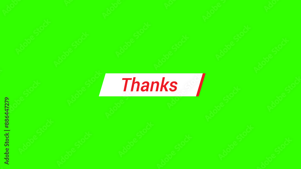 Thanks text and shape on green screen background. Full HD 4k footage replacement text. Thanks text and shape on green screen background. Full HD 4k footage replacement text.