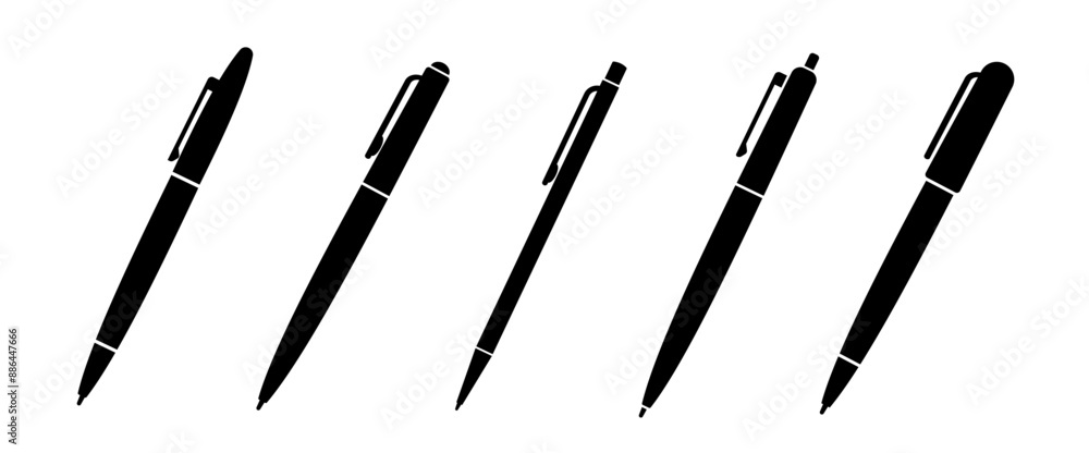 Pen symbol collection. Pen logo. Pen icon. Vector illustration Pen symbol collection. Pen logo. Pen icon. Vector illustration