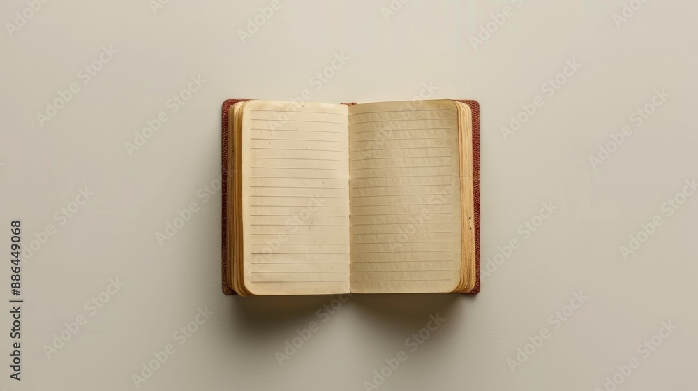 A old notepad, set on a clean white background, symbolizing business planning and notes. A old notepad, set on a clean white background, symbolizing business planning and notes.