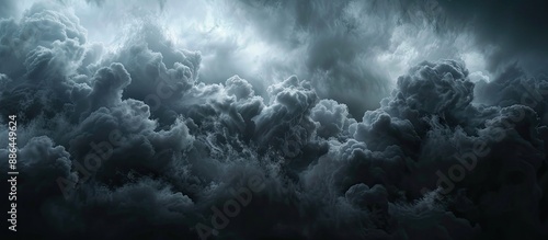 Stormy black cloud background with empty copy space image © vxnaghiyev
