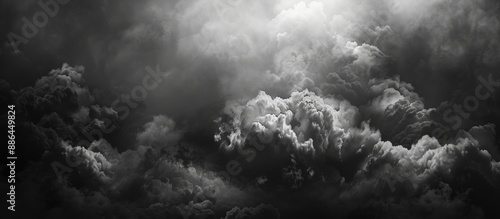 Stormy black cloud backgrou...