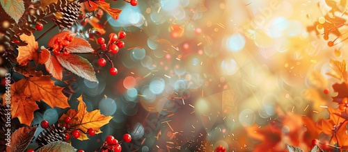 Fall background with copy s...