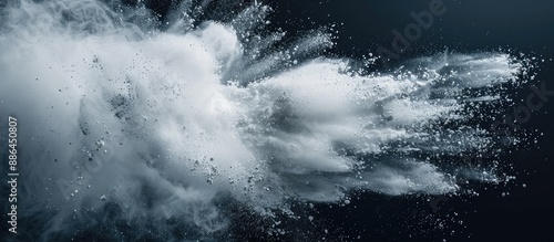 Freeze motion of white powd...