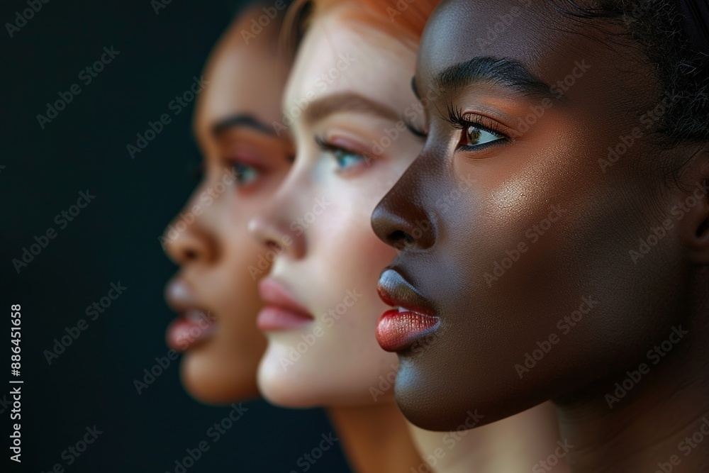 Portrait of women who are diffrent races and ethnicties. Diversity among people. Generative Ai Portrait of women who are diffrent races and ethnicties. Diversity among people. Generative Ai