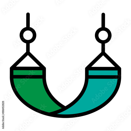 Hammock Vector Filled Icon Design