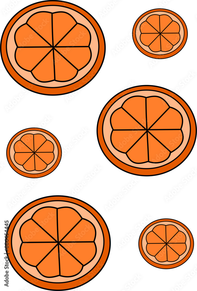 Obraz premium orange cut vector color pattern