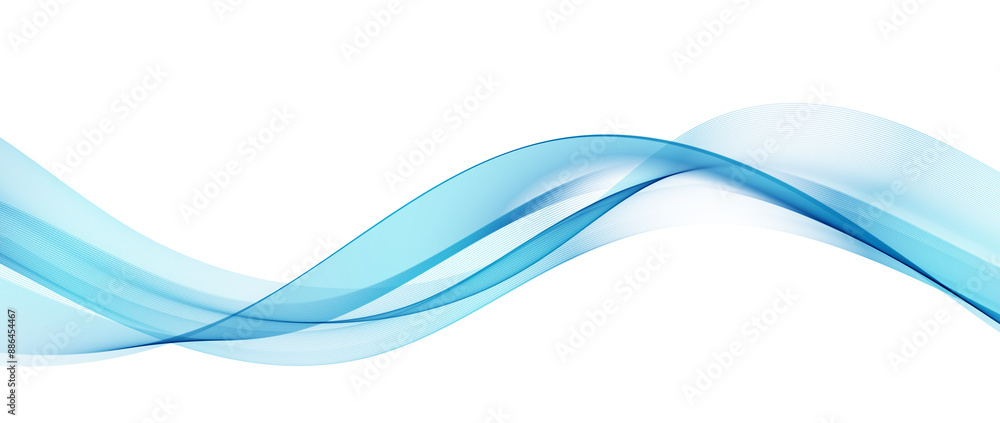 Abstract Blue Wave Design Element. Glowing Smooth Wavy Line Abstract Blue Wave Design Element. Glowing Smooth Wavy Line